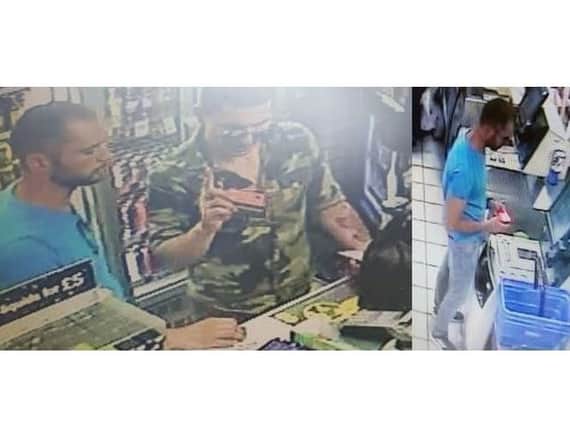 Police want to speak to these two men after a bank card was fraudulently used in Northampton.