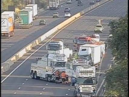 A stretch of Northampton's motorway has been shut this morning after a serious early morning collision.