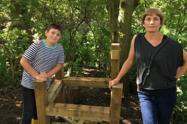 The chair at Sustrans' outdoor classroom in Brampton Valley has been repeatedly vandalised.