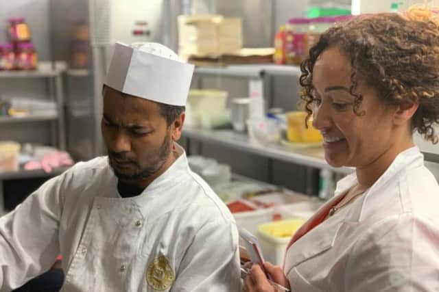 Diet expert Sheena Rose and Saffron's chef Bodrul Islam.