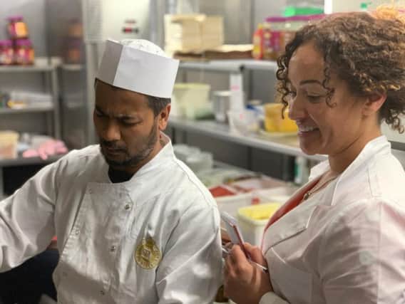 Diet expert Sheena Rose and Saffron's chef Bodrul Islam.