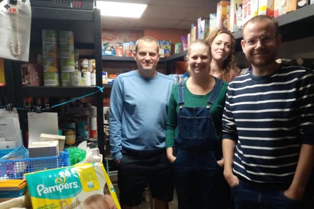 People who are referred to a food bank for an emergency are helped with a food parcel to feed them and the people they support for three days.