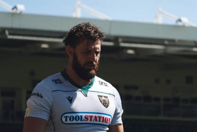 Tom Wood sports the new shirt