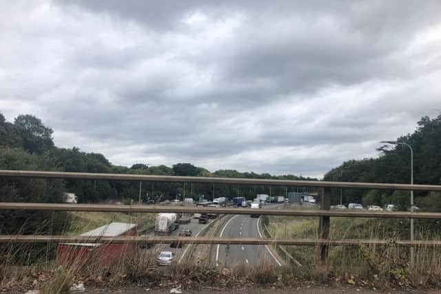 The collision happened on the A45 eastbound this afternoon (Friday).