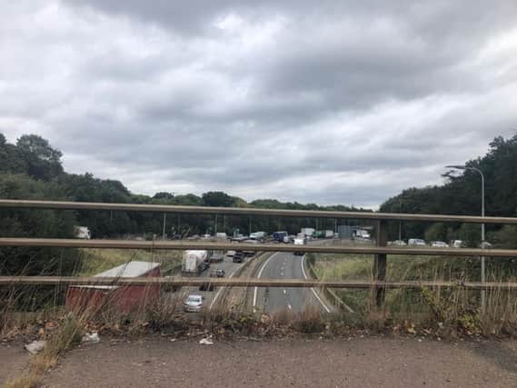 The collision happened on the A45 eastbound this afternoon (Friday).