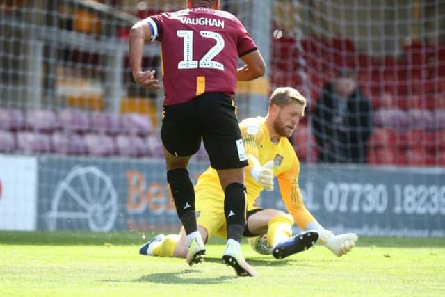 Smart early block from Vaughan (pictured) hinted of a busy afternoon ahead but in reality he wasn't all that busy despite City's mountains of pressure. Brilliant save from Mellor, only for O'Connor to gobble up the rebound... 7