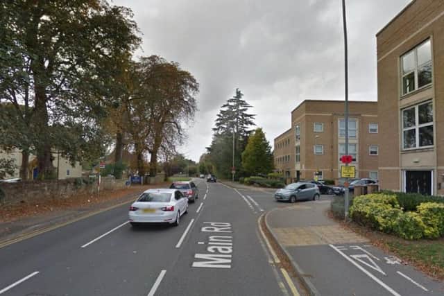 The police cordon is on Main Road in Duston. Photo: Google