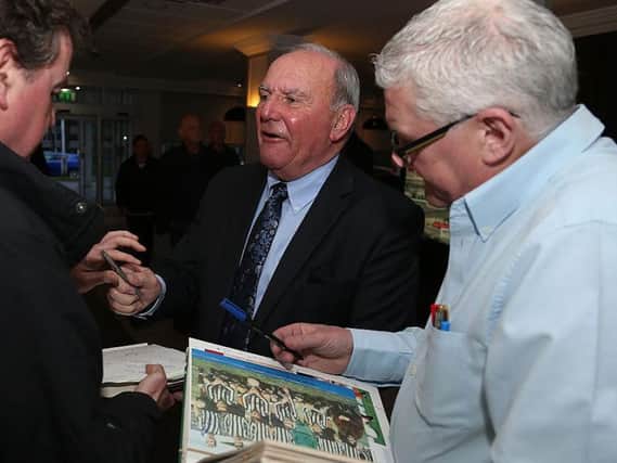 Tommy Robson, pictured at the 50th anniversary dinner to celebrate the Cobblers' only season in the top flight of English football