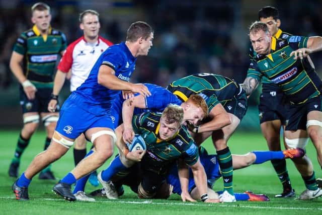 David Ribbans in the thick of the action