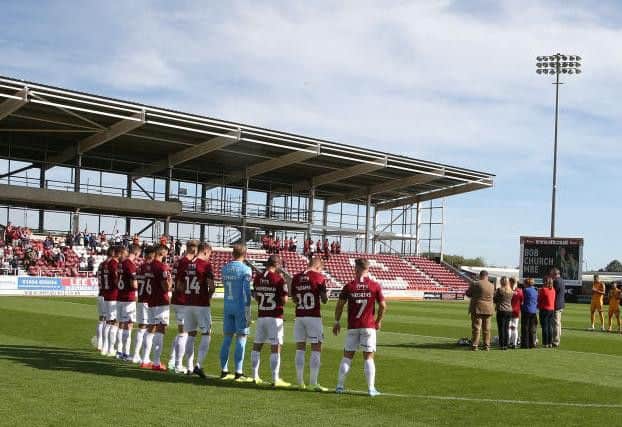 Cobblers held a minute's applause in memory of club president Bob Church MBE. Picture: Pete Norton