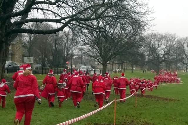 Northampton Charity Santa Fun Run. Photo courtesy of the rotary clubs of Northampton