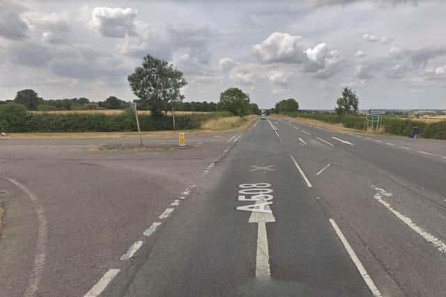 The crash was on the A508 Northampton Road near Yardley Road. Photo: Google