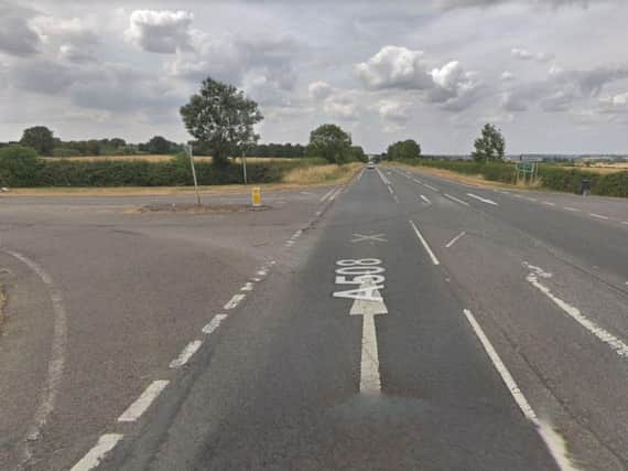 The crash was on the A508 Northampton Road near Yardley Road. Photo: Google