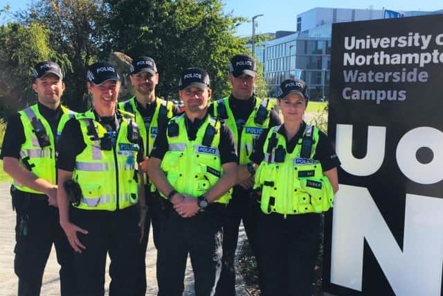 The University of Northampton police team at Waterside campus