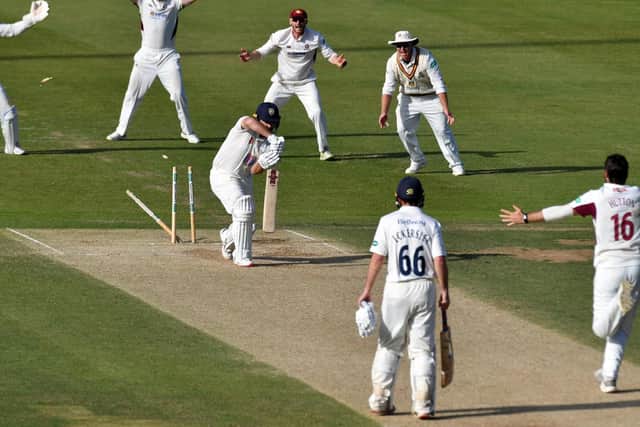 Brett Hutton took four Durham wickets on the third day