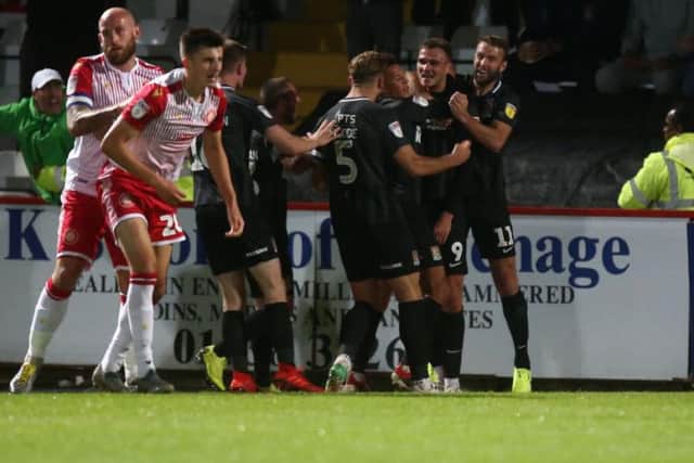 Up and running: Harry Smith will hope his goal at Stevenage is the first of many.