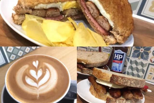 Sandwiches and coffees are on sale every day.