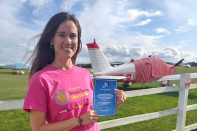 Lizzy Clarke before the skydive
