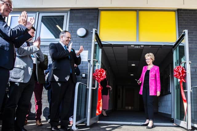 Business Secretary Andrea Leadsom MP was on hand to unveil the new building with fellow Northamponshire MP's Michael Ellis and Andrew Lewer.