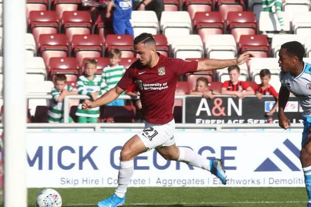 Egli Kaja looks to get a cross in. Pictures: Pete Norton