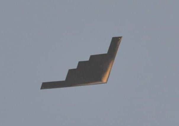 The B-2 stealth bomber over Northampton. Photo by Stuart Mundy