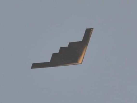 The B-2 stealth bomber over Northampton. Photo by Stuart Mundy