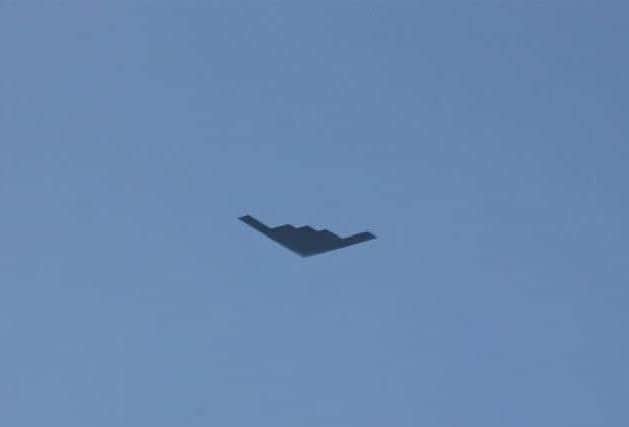 Ash Watts commented: "I saw two of the three deployed to RAF Fairford. This one was Spirit of New York seen on September 11th so very poignant for the day."