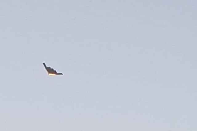 Tara Ashton photographed the B-2 from her back garden