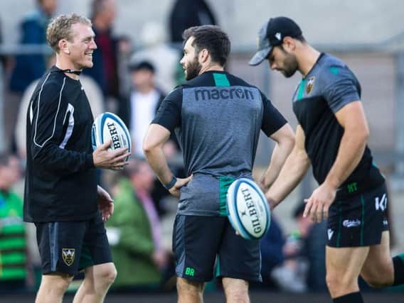 Saints attack coach Sam Vesty (left) is enjoying the chance Chris Boyd has given him