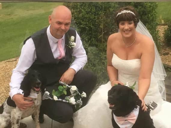 Joanna and Gwyn Evans-Jones, from Lings, pictured on their wedding day in May, booked their honeymoon to Rhodes with Thomas Cook