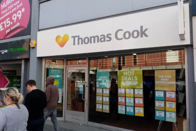 Thomas Cook on Abington Street, Northampton, closed on Monday