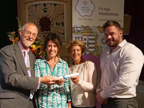 Jeff Bates, East Midlands In Bloom, Alison Grantham, community development manager at Duston Parish Council, Jenny Evans, Growing Together Allotment and Pete Wisbey, facilities manager, Duston Parish Council.