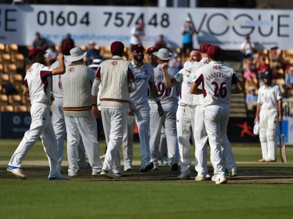 Northants have been promoted to division one of the Specsavers County Championship