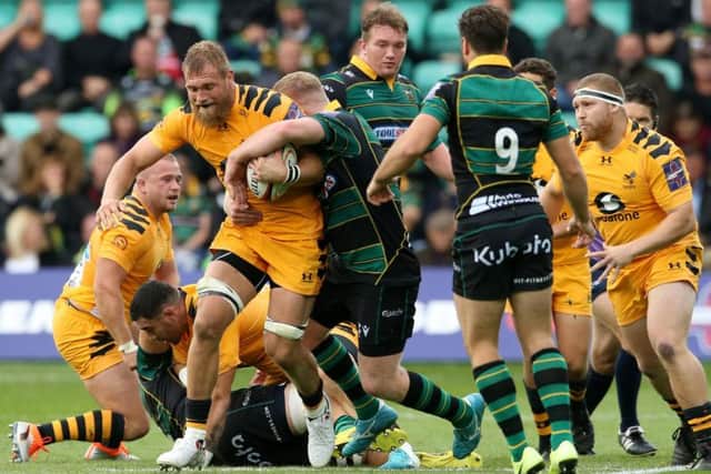Saints and Wasps scrapped it out at Franklin's Gardens