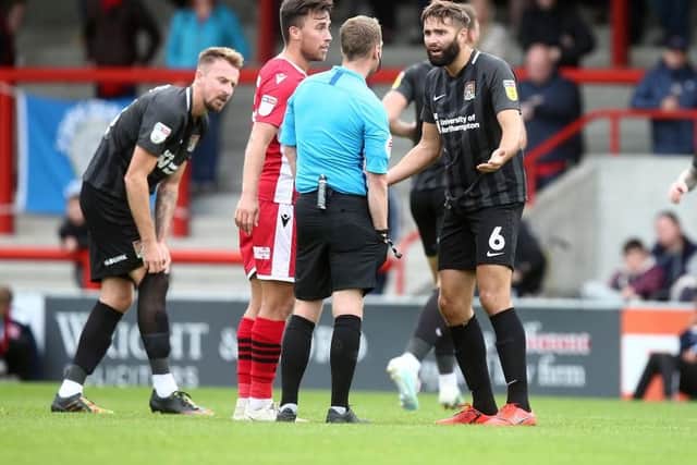 Jordan Turnbull scored twice for the Cobblers at Morecambe, but was left frustrated as the match ended 2-2