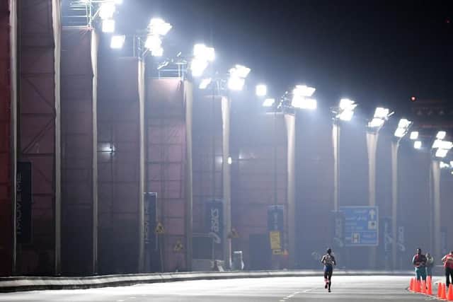 The Ladies Marathon in the World Championships in Qatar was staged at midnight
