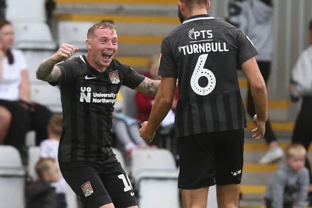 Nicky Adams teed up Jordan Turnbull for his first goal at Morecambe. Picture: Pete Norton