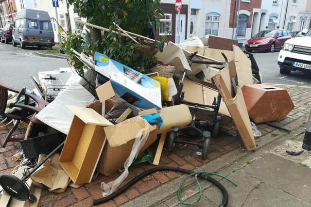This photo from 2018 shows the extent of how badly Hunter Street can be hit by fly-tipping.
