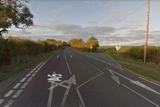 The crash was on the A5 near the turn for Bugbrooke. Photo: Google