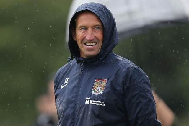 Justin Edinburgh was in charge at the Cobblers for eight months