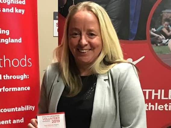 Kathryn Hall was awarded a volunteering prize for her work to grow athletics and fitness in the East Midlands.
