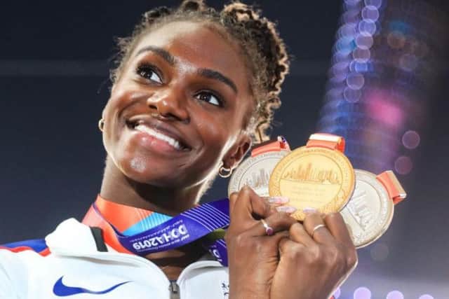 Dina Asher-Smith won a gold and two silver medals at the World Athletics Championships