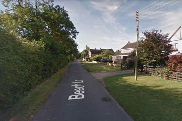 The burglary was at a home in Beech Lane, Kislingbury. Photo: Google