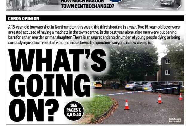 In the latest edition of the Chronicle & Echo this newspaper asked 'what's going on?' as an unprecedented number of young people are dying or being seriously injured in this town.
