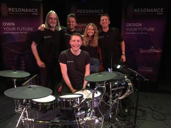 The Resonance band. (L-R) Rick Benton, Greg Platt Lake, Sam Dorrance, Dan Clark and Lloyd Draker