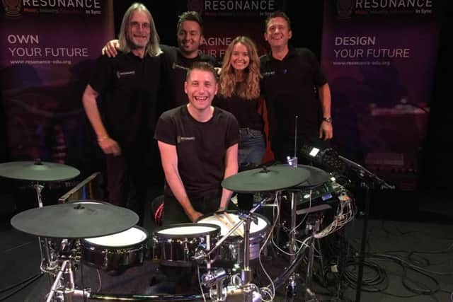 The Resonance band. (L-R) Rick Benton, Greg Platt Lake, Sam Dorrance, Dan Clark and Lloyd Draker