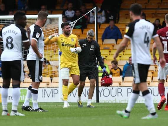 Steve Arnold suffered a hamstring strain on his Cobblers debut at Port Vale on August 10 (Picture: Pete Norton)