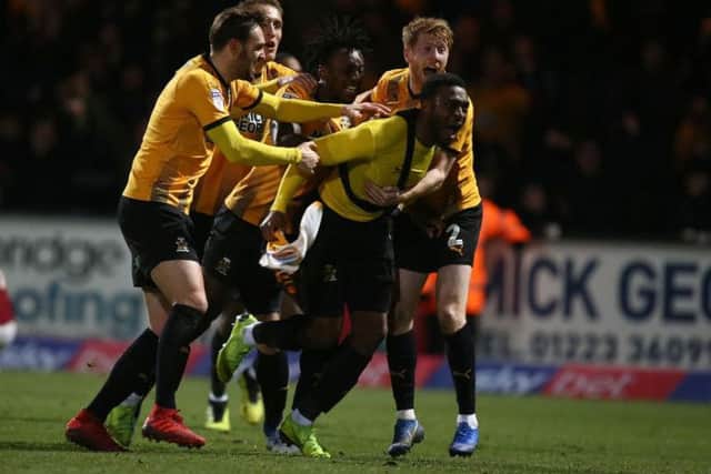 David Amoo scored a stoppage-time winner the last time Cobblers visited Cambridge. Pictures: Pete Norton