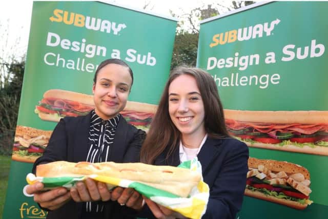 Northampton College students with The Subnergizer Sub, which won the 'most creative' award. Photo: Subway