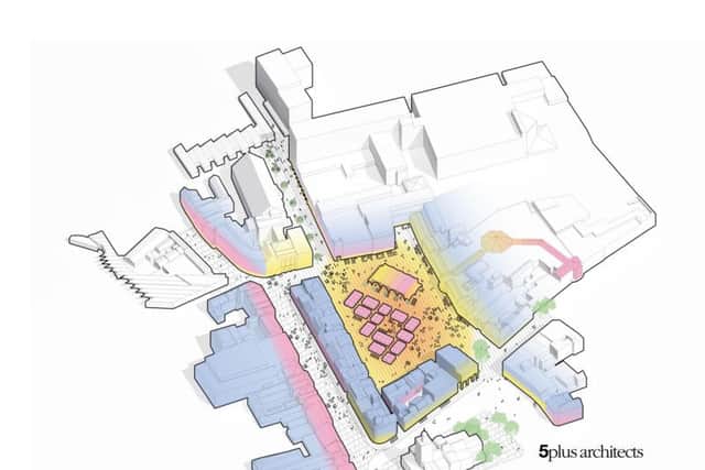 Market Square would be repurposed to house a sheltered events space.